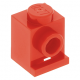 LEGO kocka 1x1 oldalán egy bütyökkel (headlight), piros (4070)